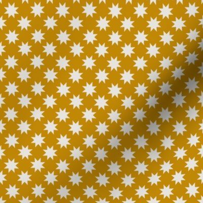 Abstract Mid century modern pattern. Geometry Ochre Mustard Yellow. Stars