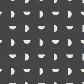 Abstract Mid century modern pattern. Geometry Grey. Circle