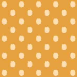 Yellow Carrot messy dots print