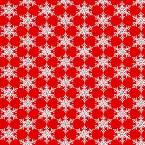 Snowflake on red