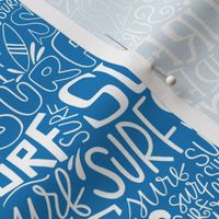 Surf lettering over blue background_ small scale