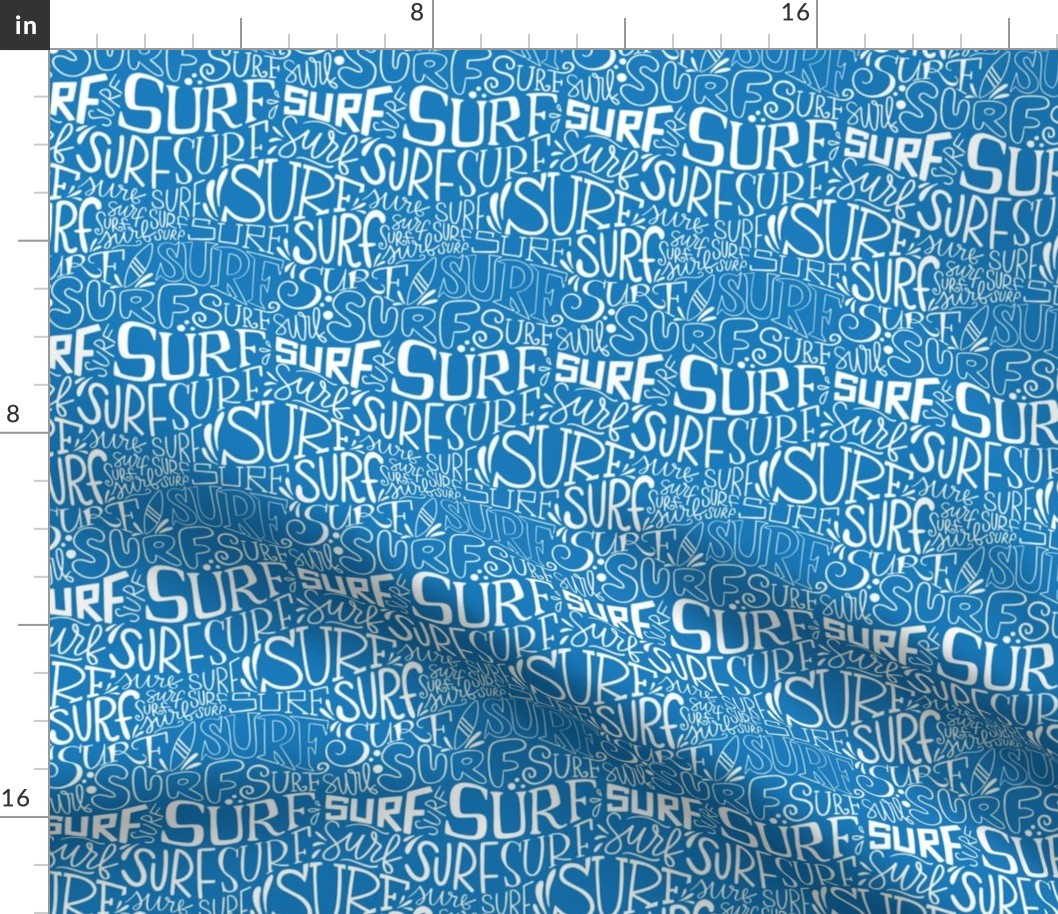 Surf lettering over blue background_ small scale