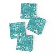 Surf lettering over teal background_small scale