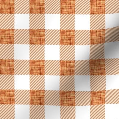 1" tangerine linen no. 2 buffalo check