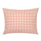 1/2" coral linen buffalo check