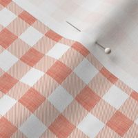 1/2" geranium linen buffalo check