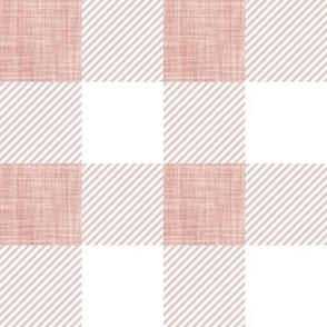 2" pink linen buffalo check