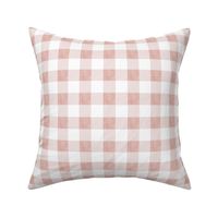 1" pink linen buffalo check