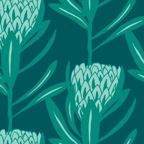 Protea Large - Duo Teal