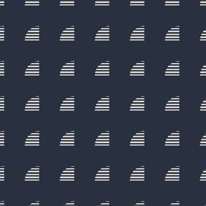 Abstract Mid century modern pattern. Geometry Navy Blue.  Striped circle