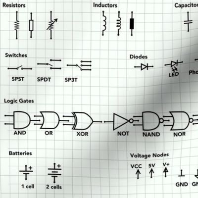 Micro Circuit Logic Design Symbols