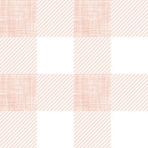 2" pale pink linen buffalo check