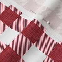 1" red linen no. 1 buffalo check