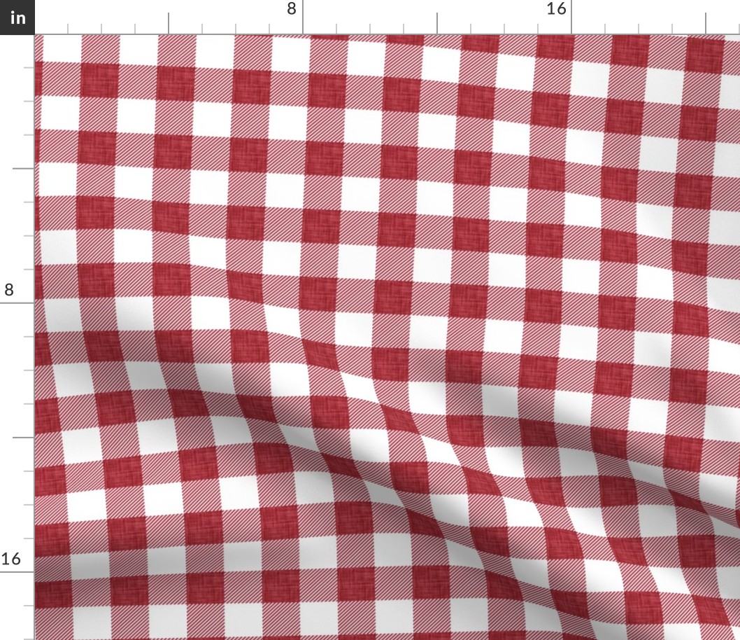 1" red linen no. 1 buffalo check