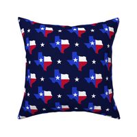 Regular Scale Texas Flag  State Map on Midnight blue 12-inch repeat