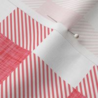 2" watermelon linen buffalo check