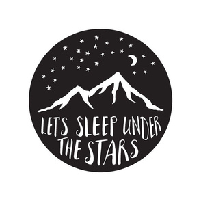 (14" square - 10" circle) Let's Sleep Under the Stars C19BS