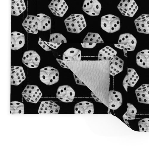 Nice Dice - black and white on black