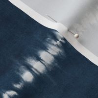 Shibori Stripes on Indigo Linen Pattern (xl scale) | Wide Ori Nui fabric in dark blue, Japanese shibori, indigo tie dye stripes, rustic fabric, navy blue and white.