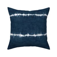 Shibori Stripes on Indigo Linen Pattern (xl scale) | Wide Ori Nui fabric in dark blue, Japanese shibori, indigo tie dye stripes, rustic fabric, navy blue and white.