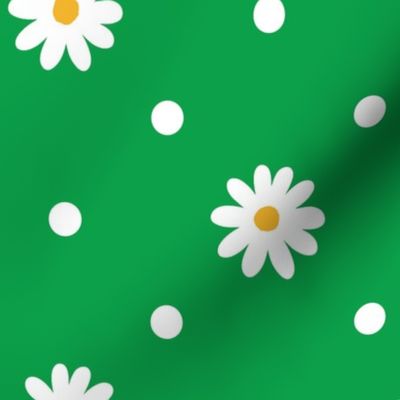 Bright green Daisy Dot, LARGE 