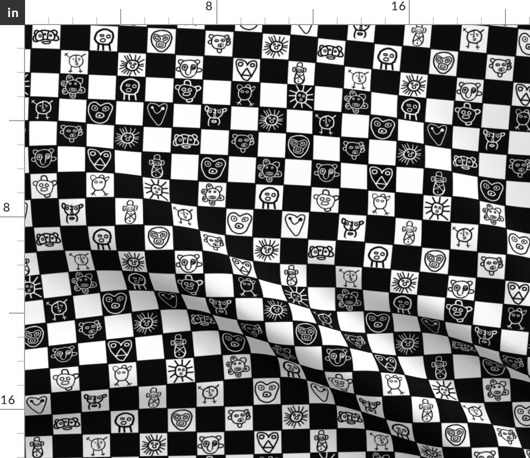 Black & White Taino Grid
