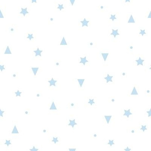 Baby blue geometric shapes repeat pattern background