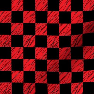 1´´ Check structured Black and Red 