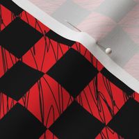 1´´ Check structured Black and Red 