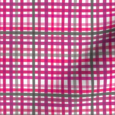 pink and grey plaid