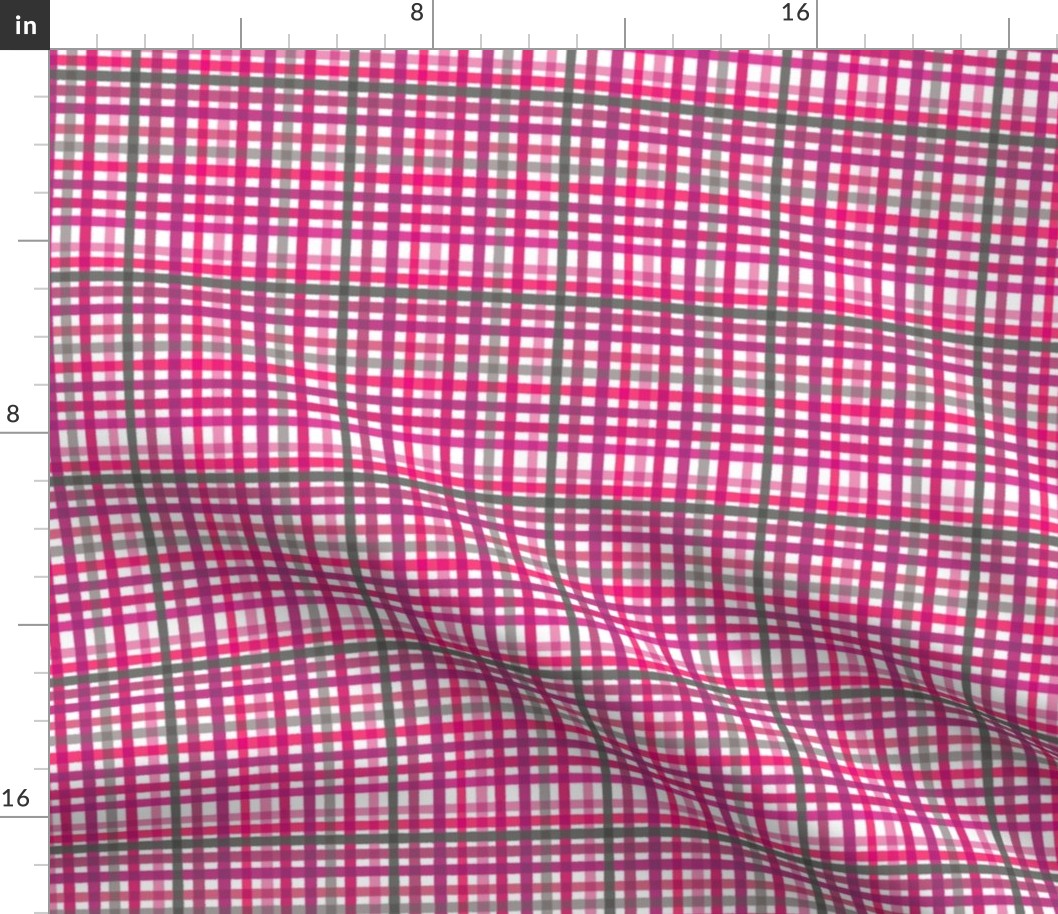 pink and grey plaid