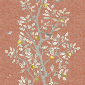 Panel 3 of 4  Custom Laura Terracotta Lemon Tree copy