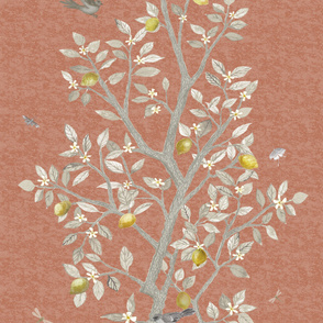 Panel 1 of 4 Custom  Terracotta Lemon Tree