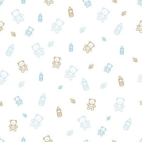 baby teddy bear repeat pattern background