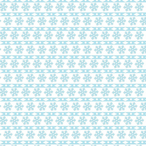 Snowflakes and Diamonds - Blue and White 