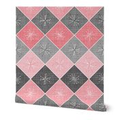 Atomic Age Starburst Check - Pink Grey