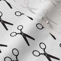 tiny black and white scissors