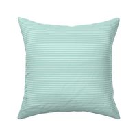 Small Pastel Mint Pin Stripe Pattern Horizontal in White