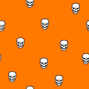 Skulls Orange Background