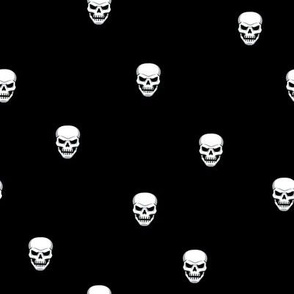 Skulls Black Background