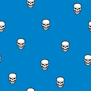 Skulls Darker Blue Background