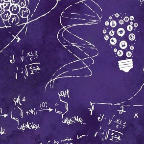Purple Science Equations Chalkboard