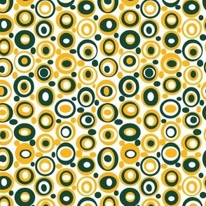 Green and Yellow Retro Circles
