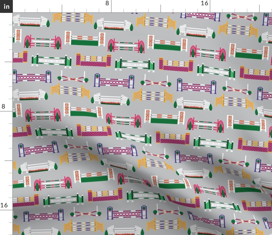 Candy Colored Horse Jumps Pattern