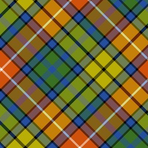 Buchanan 1800 tartan - 6" diagonal, warmer colors - Wilson's of Bannockburn