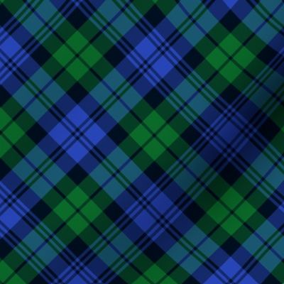 Campbell 1739 tartan, 6" diagonal, modern colors