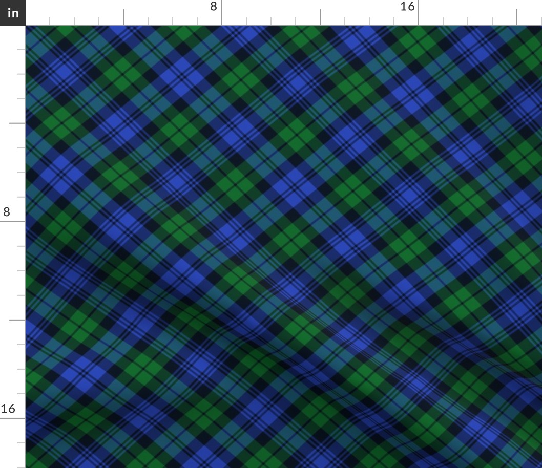 Campbell 1739 tartan, 6" diagonal, modern colors