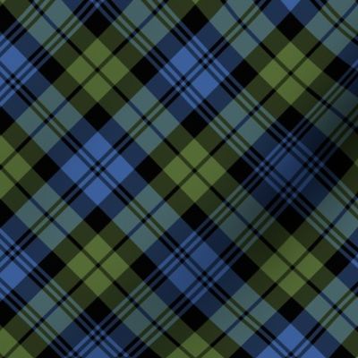 Campbell 1739 tartan, 6" diagonal, muted colors