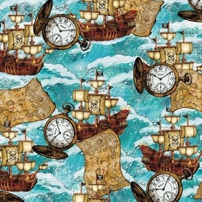 Pirate Ship in the Ocean