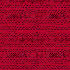 Tribal Mudcloth in Scarlet